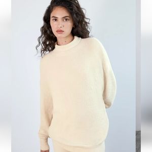 Aritzia Hush Knit Turtleneck in Silver Birch